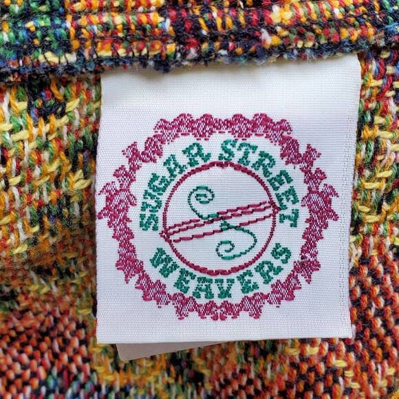 Sugar Street Weavers Gold Black Multi Fruit Woven Tapestry Jacket Floral Sz M - Picture 12 of 13